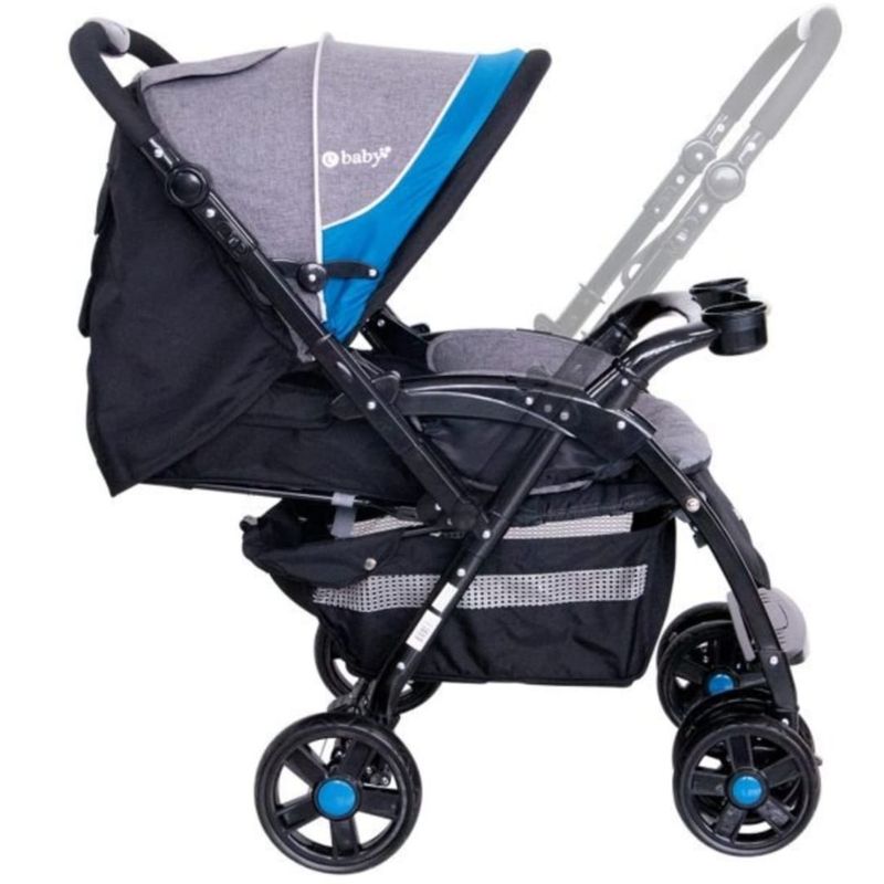 EBABY - Coche Para Bebé Reversible Regulador Altura Cubrepiés
