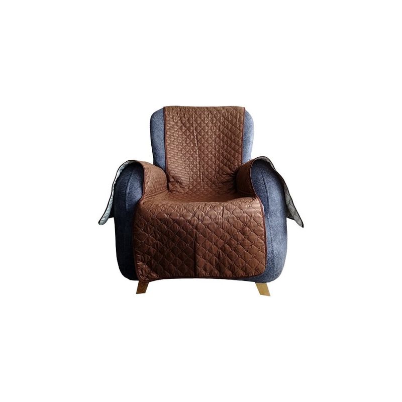 GENERICO - PROTECTOR, FUNDA, FORRO DOBLE FAZ SOFA DE 1 PUESTOS - CAFE / BEIGE