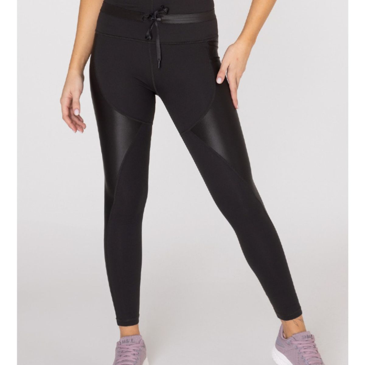 BSOUL - Pantalon Mujer LONG LEG ELIA BLACK SHINE BSOUL