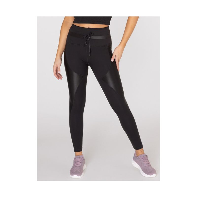 BSOUL - Pantalon Mujer LONG LEG ELIA BLACK SHINE BSOUL