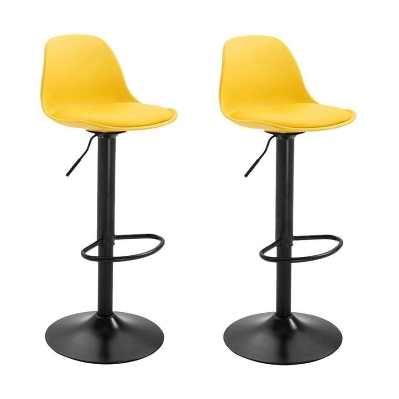 MOBLIHOUSE - Set X2 Silla Bar Con Altura Ajustable Diseño Ergonómico