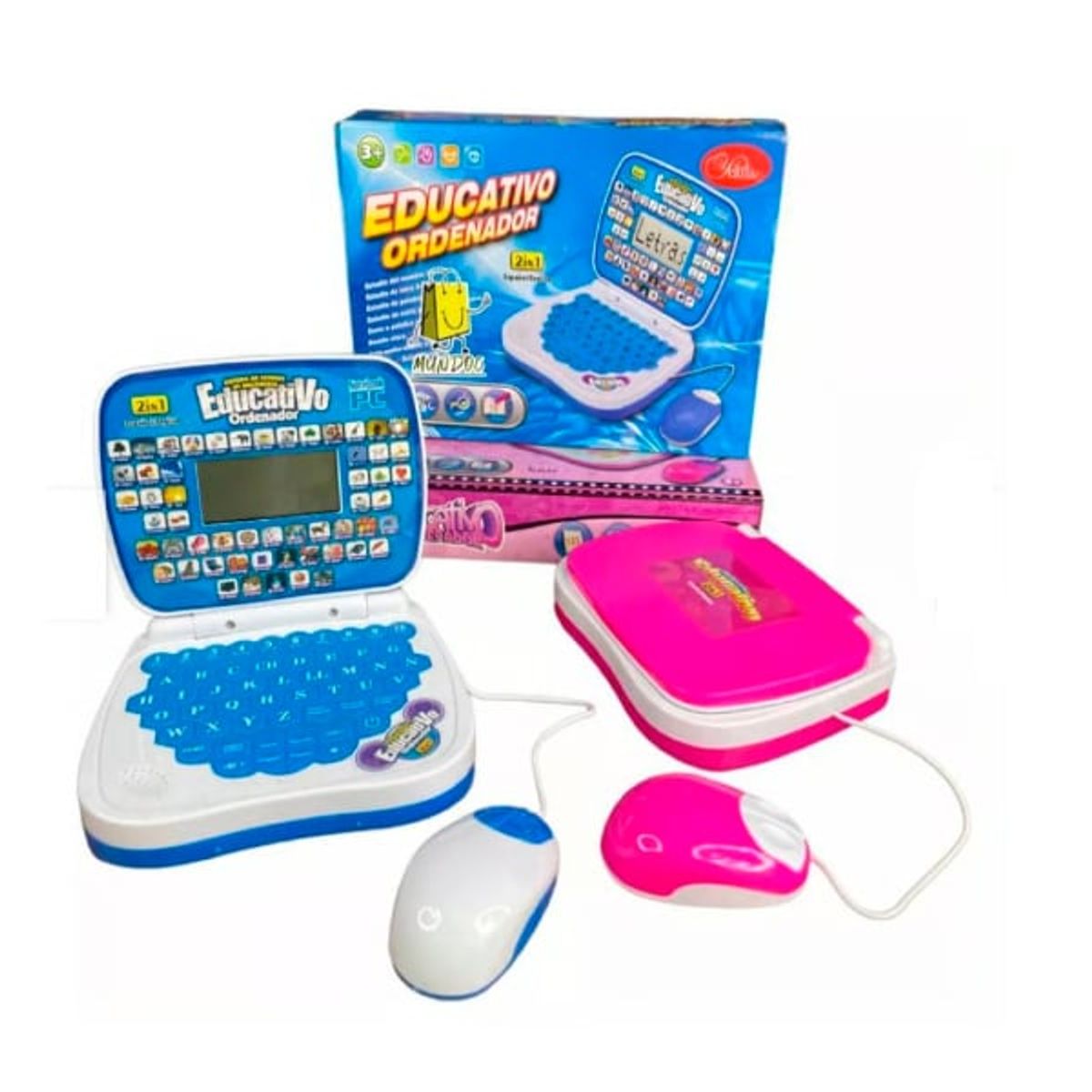 GENERICO - Mini Computador Portátil Mouse Didáctico Infantil Educativo