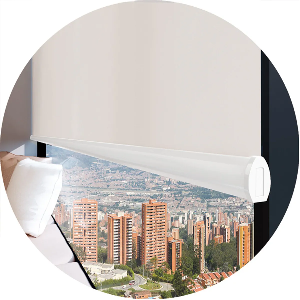 NOVELTY HOME - Cortina Enrollable Blackout Blanco 200x220 cm Novelty Home