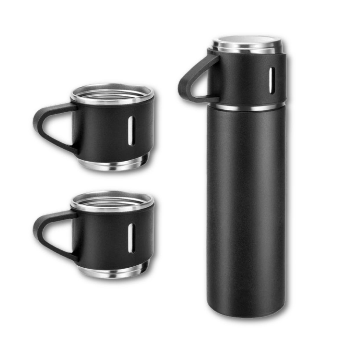 GENERICO - Set Termo De Acero Inoxidable Con Pocillos Bebidas Calientes Frías