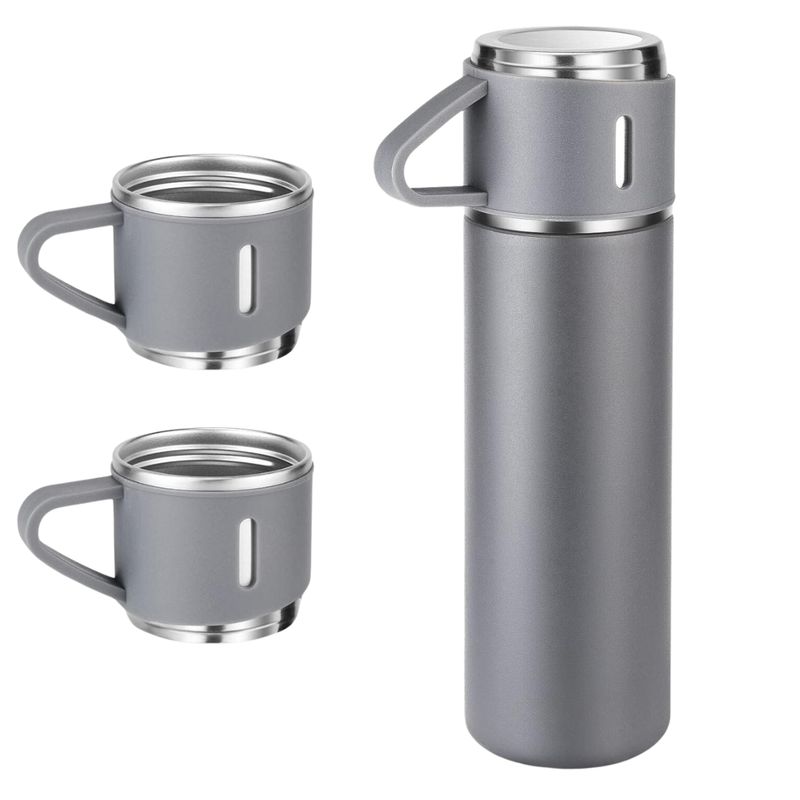 GENERICO - Set Termo De Acero Inoxidable Con Pocillos Bebidas Calientes Frías