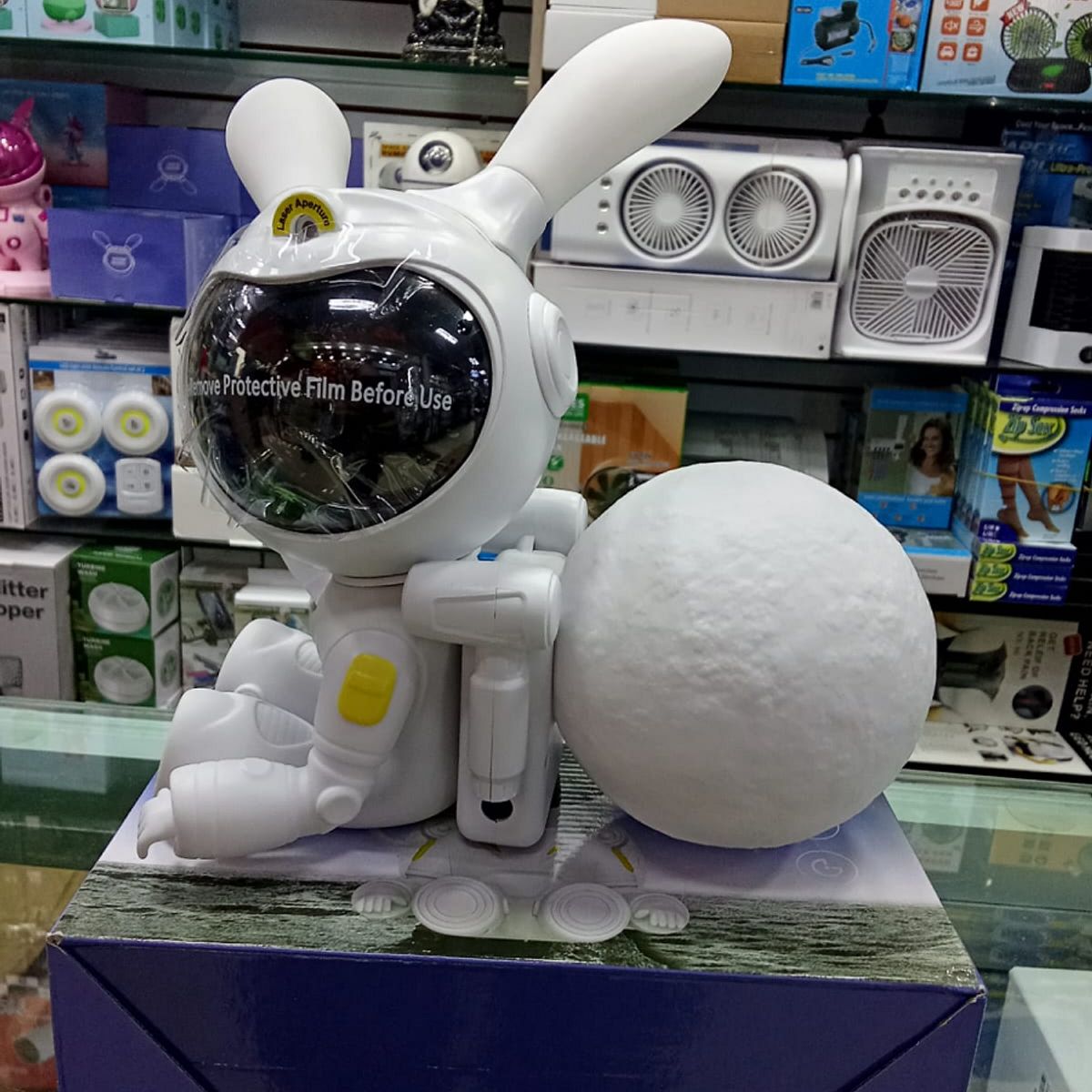 GENERICO - Lampara Astronauta Conejo Proyector De Galaxia