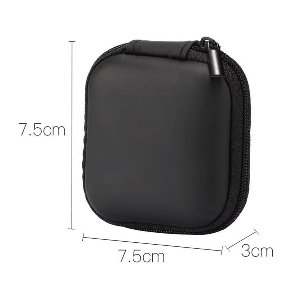 GENERICO - Estuche Liso Para Audífonos Inalámbricos In-ear Negro Mate