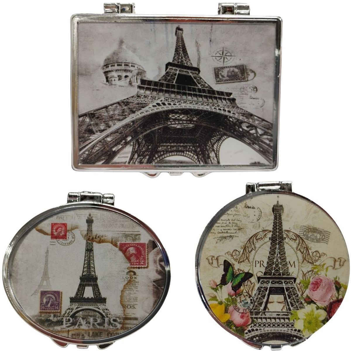 MAZUGI - Espejo De Bolsillo Redondo 2und Diseño Torre De Paris