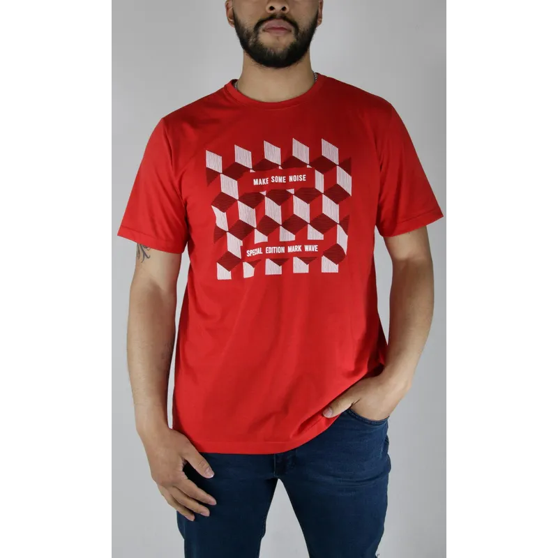 L Y H - Camiseta Para Hombre Manga Corta Rojo Marca L&H