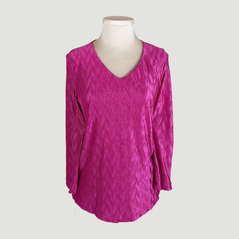 L Y H - Blusa Para Mujer Manga 34 Fucsia Marca L&H