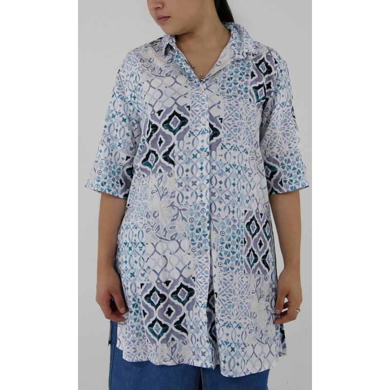 L Y H - Bluson Para Mujer Azul Marca L&H