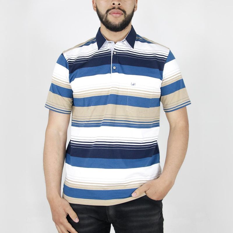 L Y H - Camiseta Para Hombre Beige Marca L&H