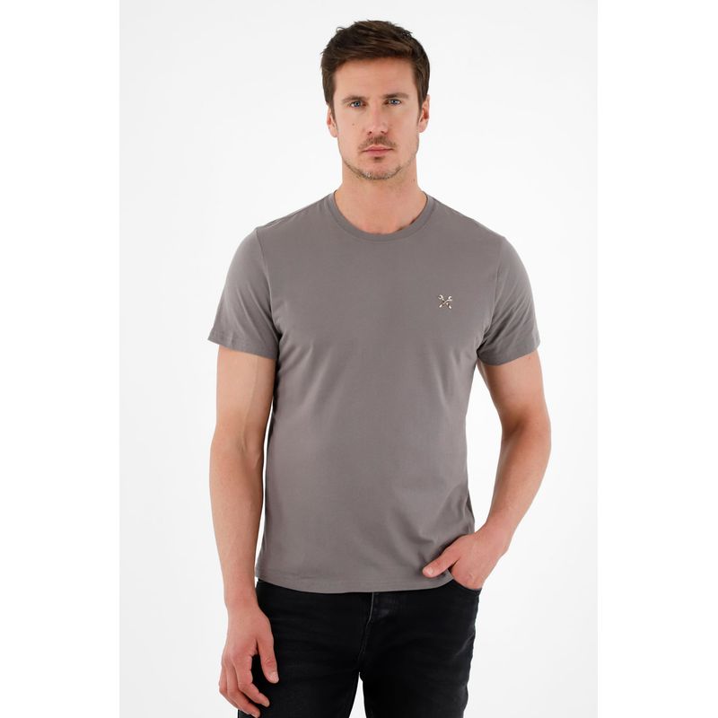TENNIS - Camiseta gris manga corta para hombre