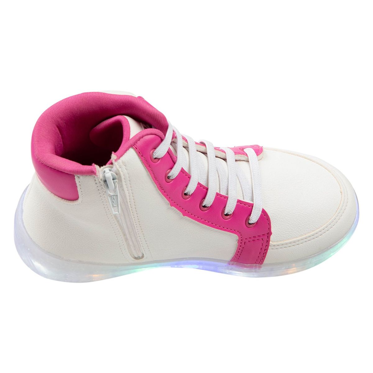 SMART FIT - Zapatos Tipo Botín Sneaker Con Luces Para Niña Smartfit Payless Blanco
