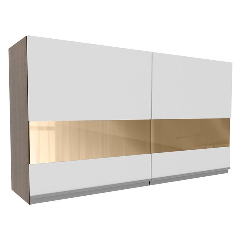 MADESA - Mueble de Cocina Superior Glamy 1.20 m 2 Puertas con Cristal Reflex