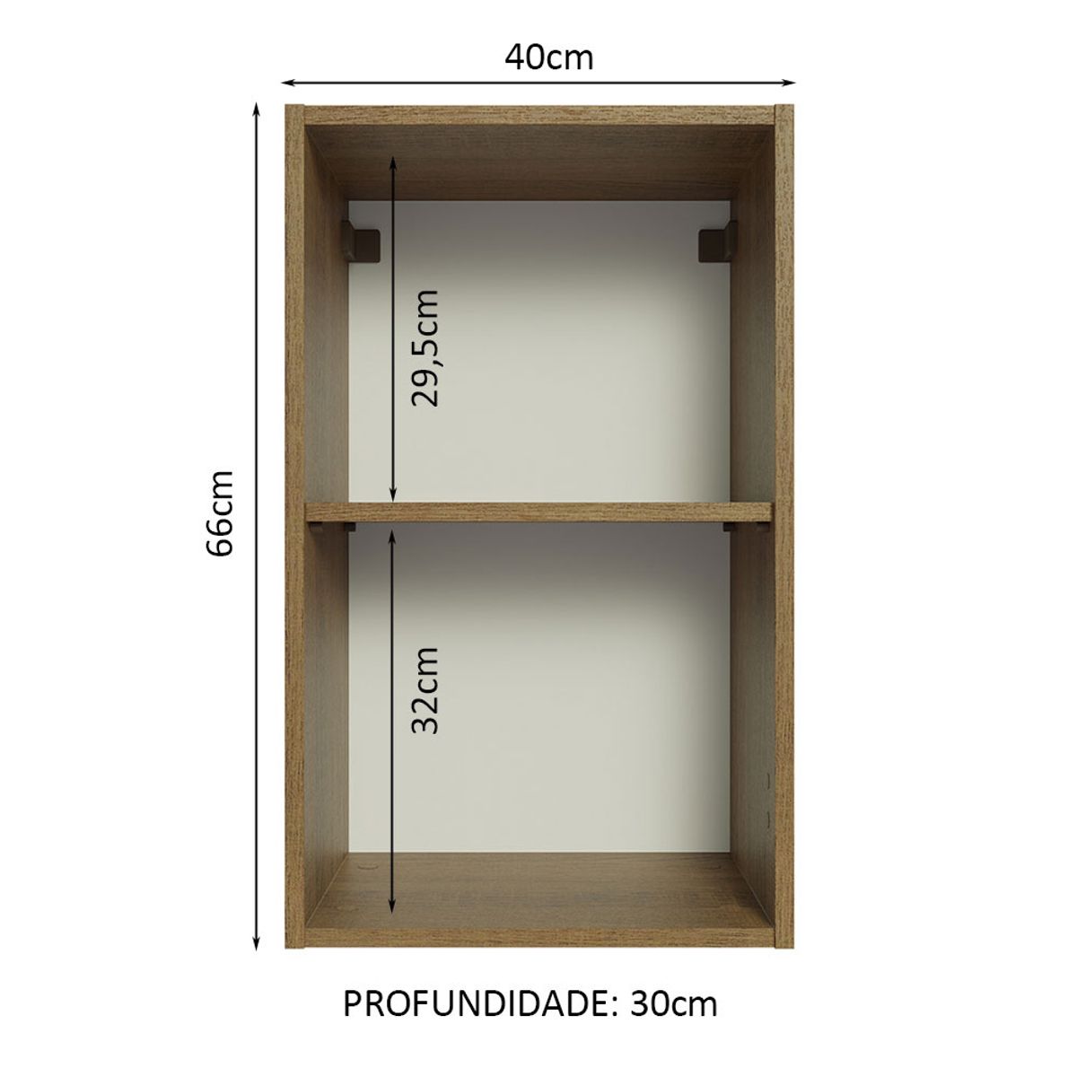 MADESA - Mueble de Cocina Superior Abierto 2 Nichos 40 cm