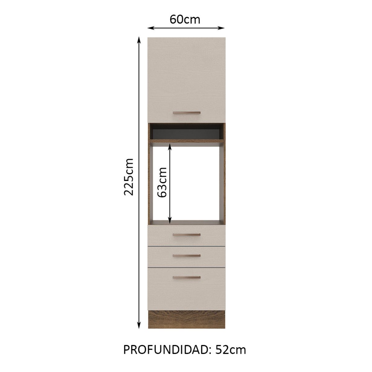 MADESA - Mueble de Cocina para Hornos Agata 60 cm
