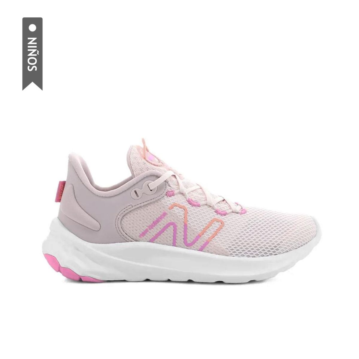 NEW BALANCE - Tenis New Balance Fresh Foam Roav Niño-Rosa
