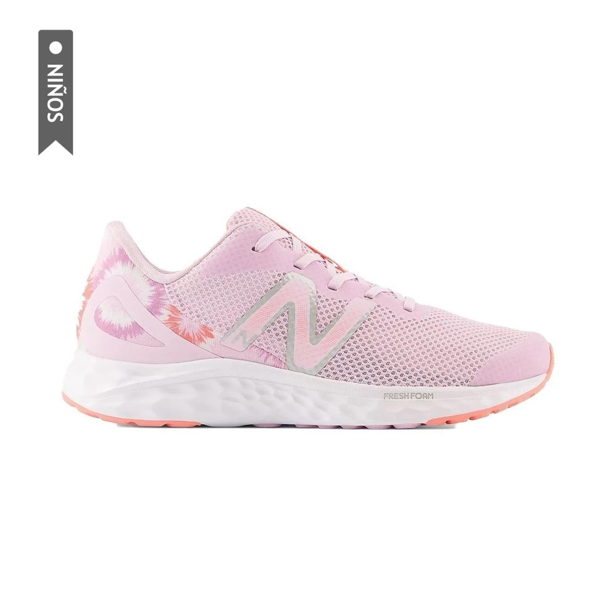 NEW BALANCE - Tenis New Balance Fresh Foam Arishi Niño-Rosa