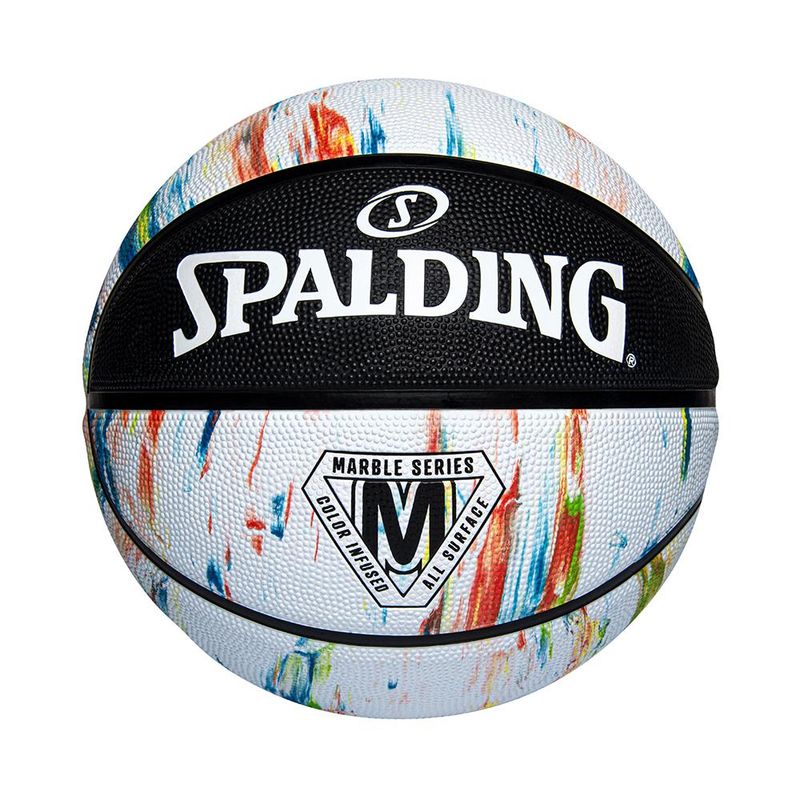 SPALDING - Balon Spalding De Basketball Marble Series Alt #6-Blanco