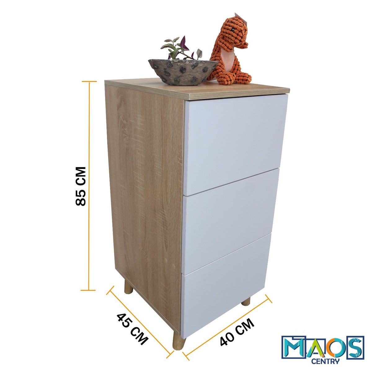 MAOS - MUEBLE ORGANIZADOR EN MADERA 3 NIVELES PUSH