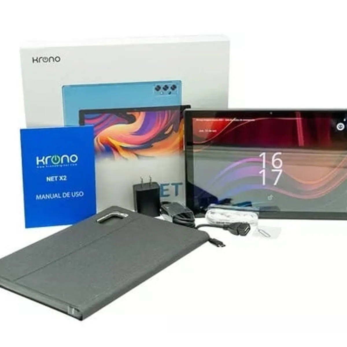 KRONO - Tablet 10 Pulgadas 4GB RAM Doble SIM Android 14 64GB Gris