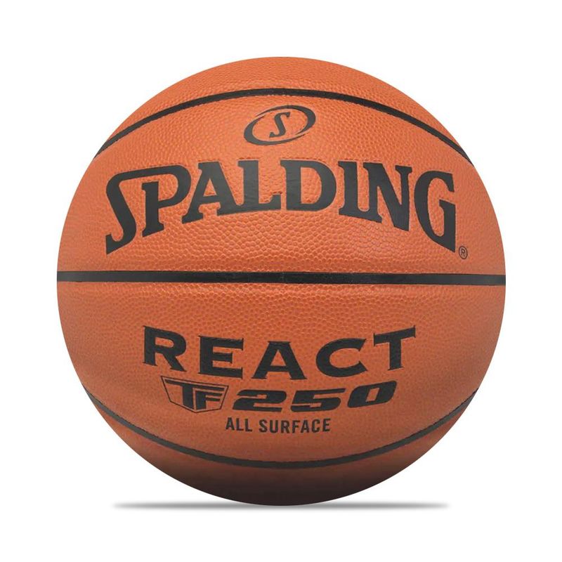 SPALDING - Balon Spalding De Basketball React Fiba #7-Naranja/Negro