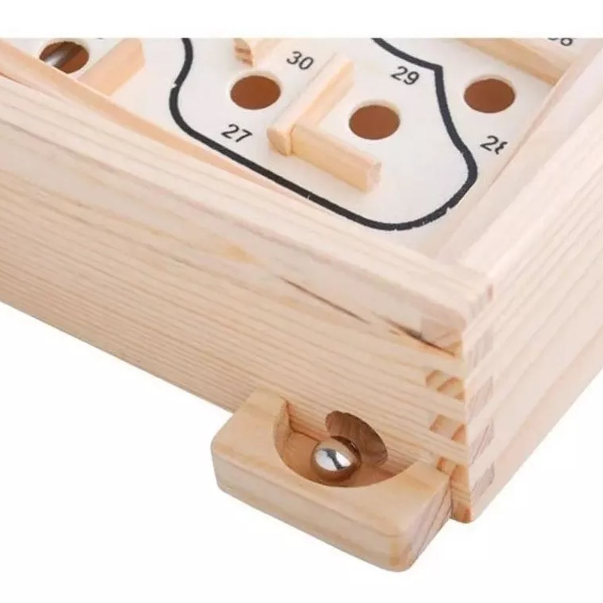 JUGANDO Y EDUCANDO - Juego Didáctico De Laberinto De Madera Bola Metálica Niños