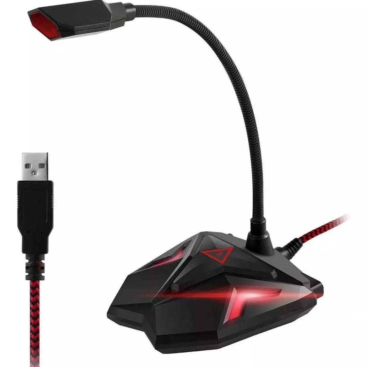ANDOWL - Microfono Gamer Usb De Condensador Para Pc Q-55 Retroilumina