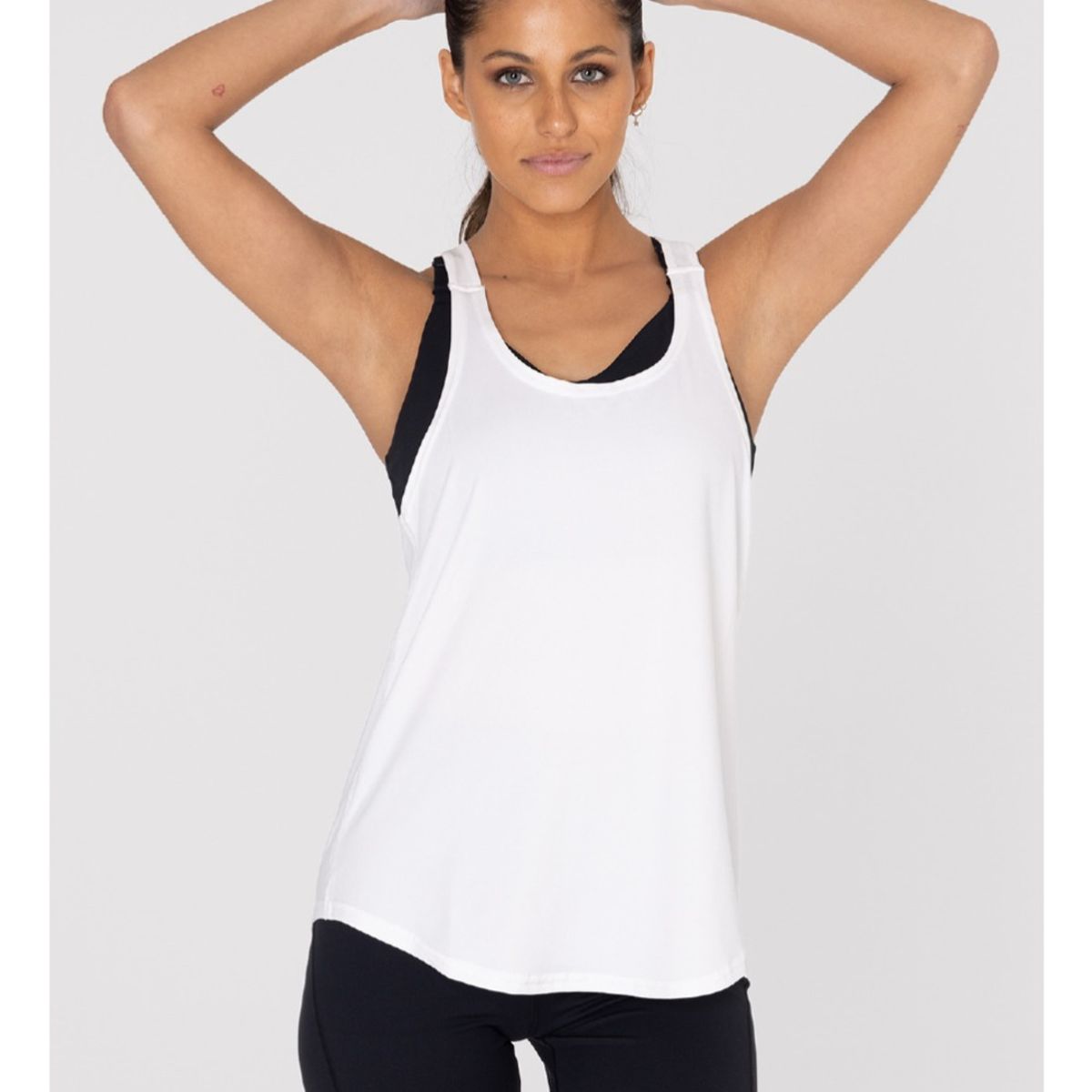 BSOUL - Camiseta Mujer TRAINING TANK WHITE/WHITE BSOUL