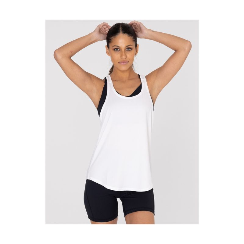 BSOUL - Camiseta Mujer TRAINING TANK WHITE/WHITE BSOUL