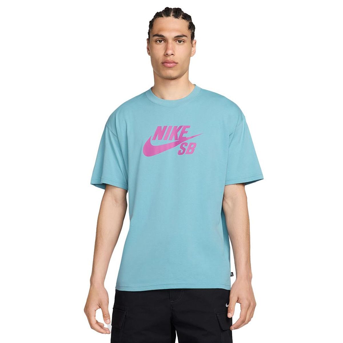 NIKE - Camiseta Nike Action Sports Tee Logo Hbr-Celeste
