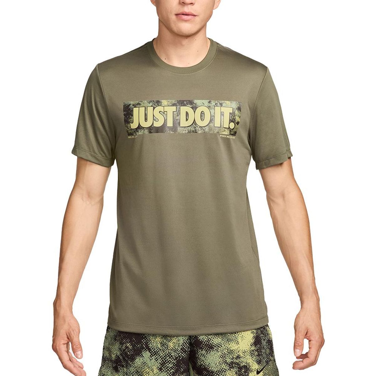 NIKE - Camiseta Nike M Df Tee Rlgd Camo-Verde