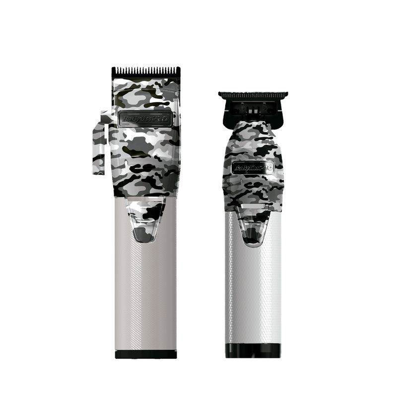 BABYLISS - Combo Cortadora Y Patillera Profesional Camo Gris Babylisspro