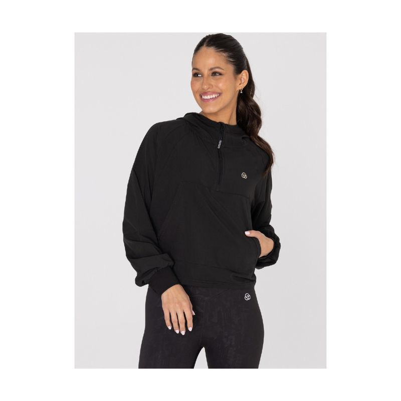 BSOUL - Saco Mujer HALF ZIP DEMI BLACK BSOUL