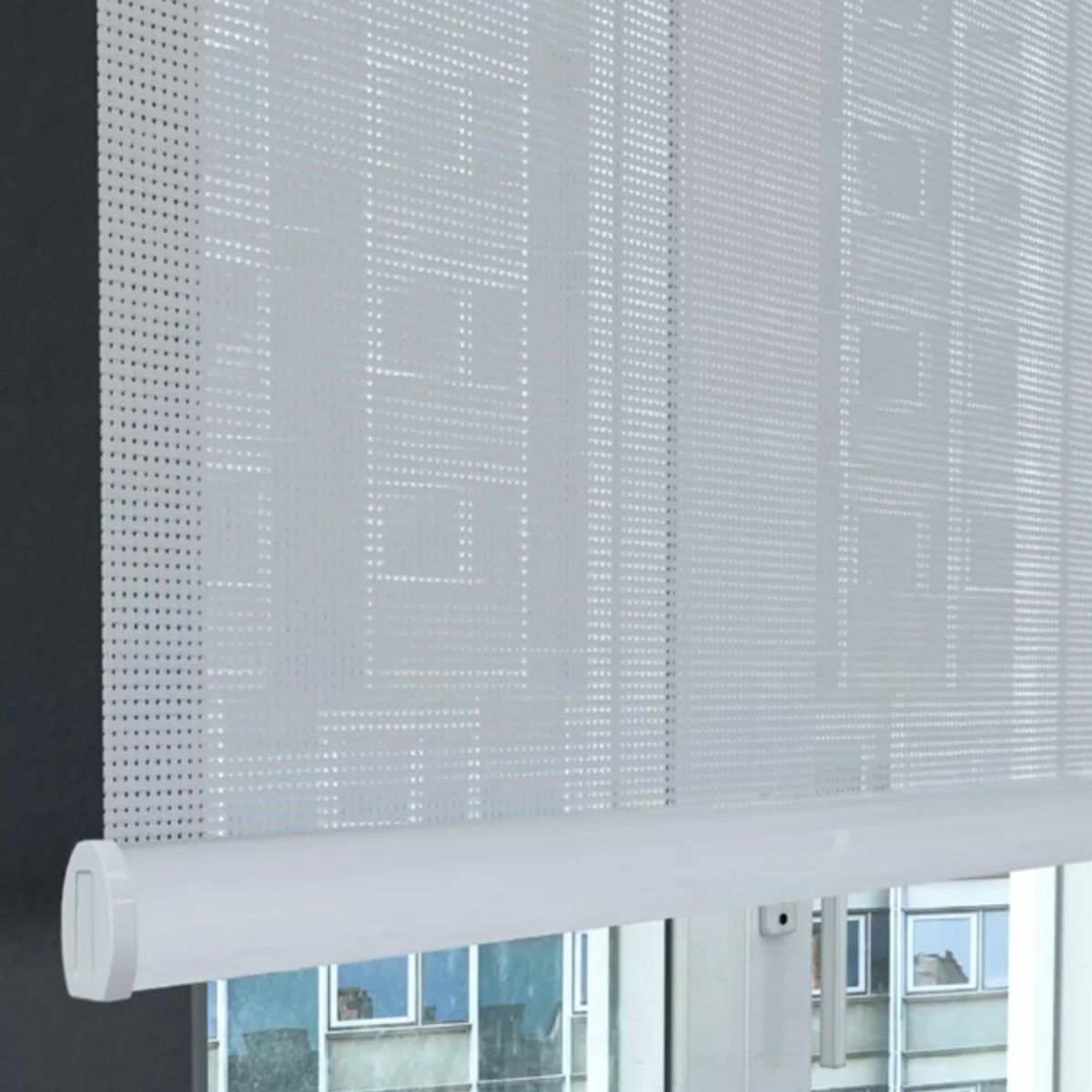 NOVELTY HOME - Cortina Enrollable Solar Screen Blanco 140x180 cm Novelty Home