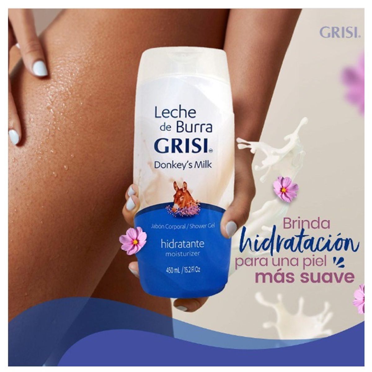 GENERICO - Jabón Liquido Corporal Hidratante Leche de Burra 450ml - Grisi