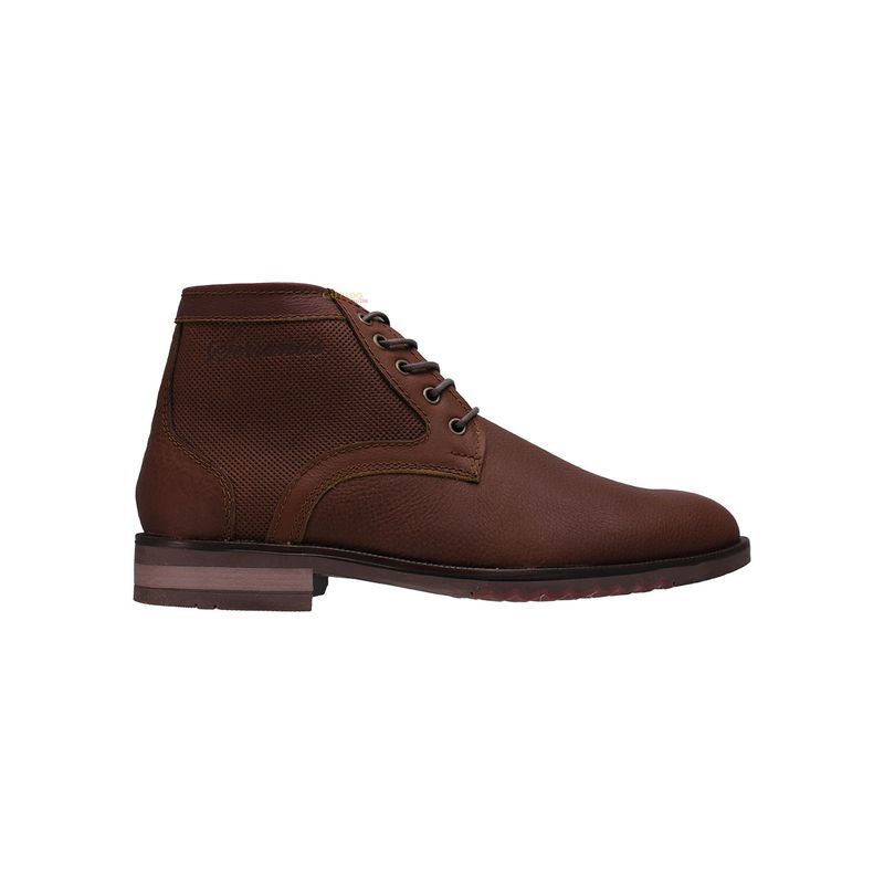 GENERICO - Botines Casuales En Cuero Para Hombre De Amarrar