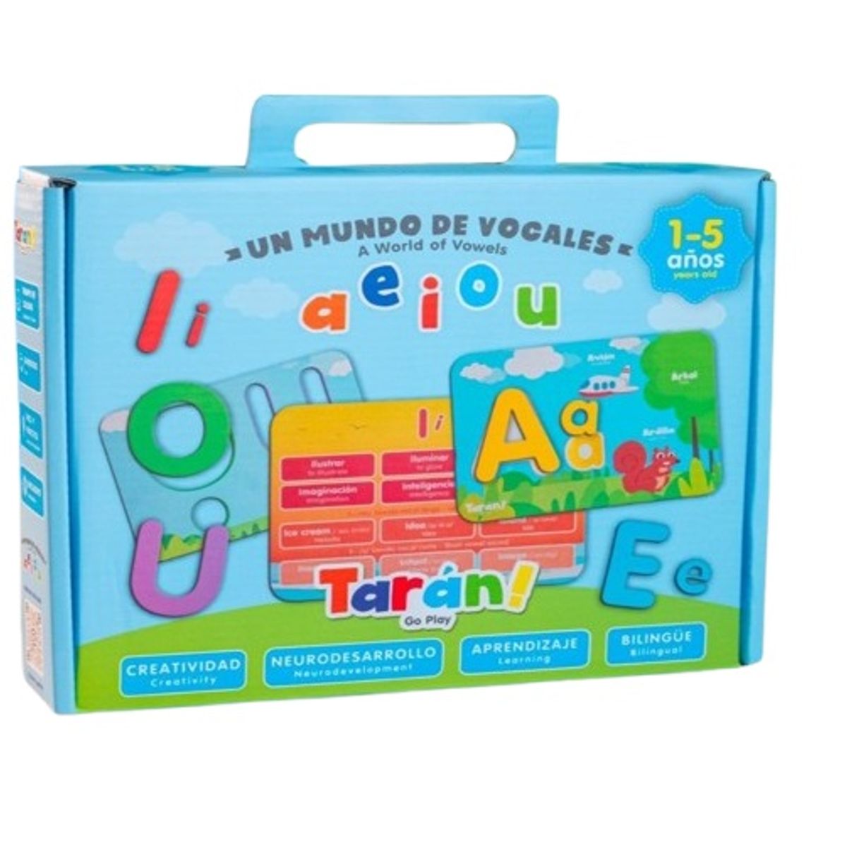 JUGANDO Y EDUCANDO - Juego Didáctico Bilingüe Un Mundo De Vocales Para Niños