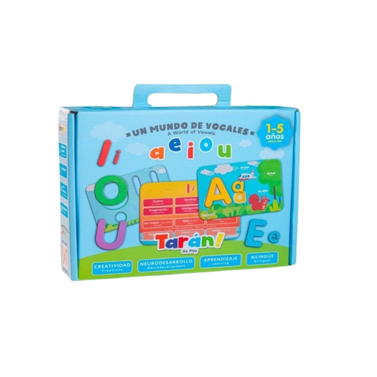 JUGANDO Y EDUCANDO - Juego Didáctico Bilingüe Un Mundo De Vocales Para Niños