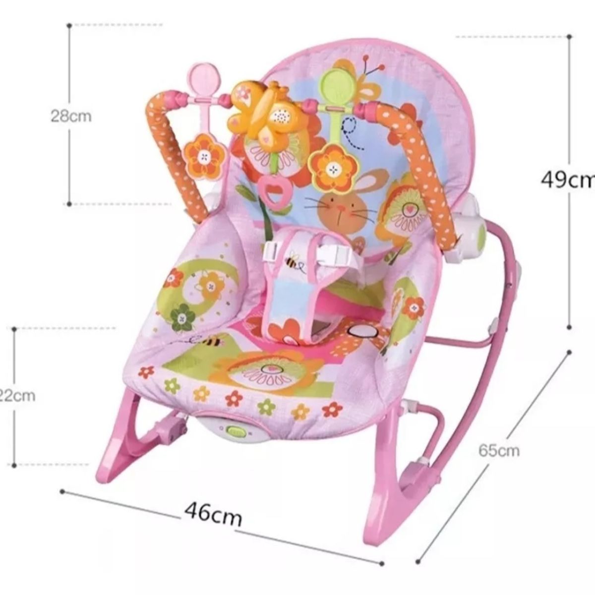 GENERICO - Silla Mesedora Vibradora y Musical Rocker Niño Toldillo