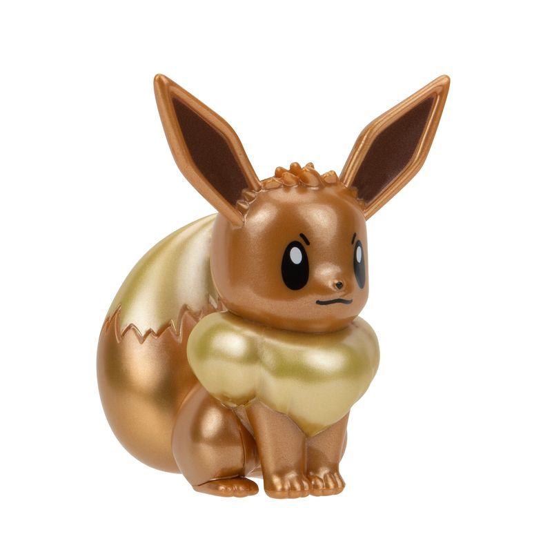 POKEMON - Figura De Acción Pokemon Eevee Deluxe Color Metalico 7.5 Cm