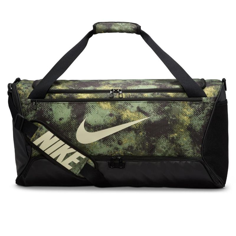 NIKE - Maletin Nike Brasilia M Duff 9.5 Camo Aop-Verde/Negro