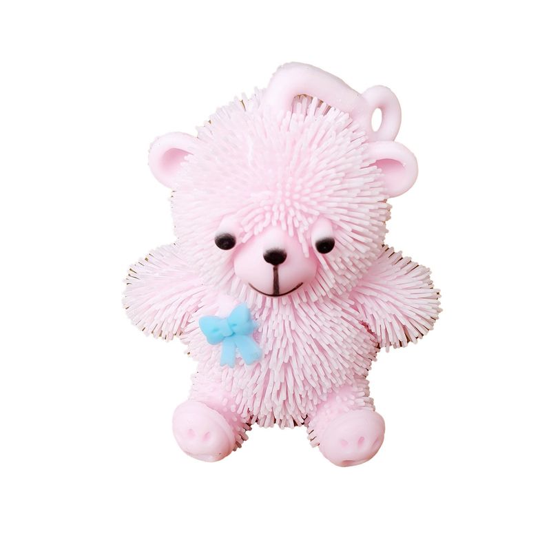 GENERICO - Bolitron Oso Goma Rosado Antiestres Colores Juguete