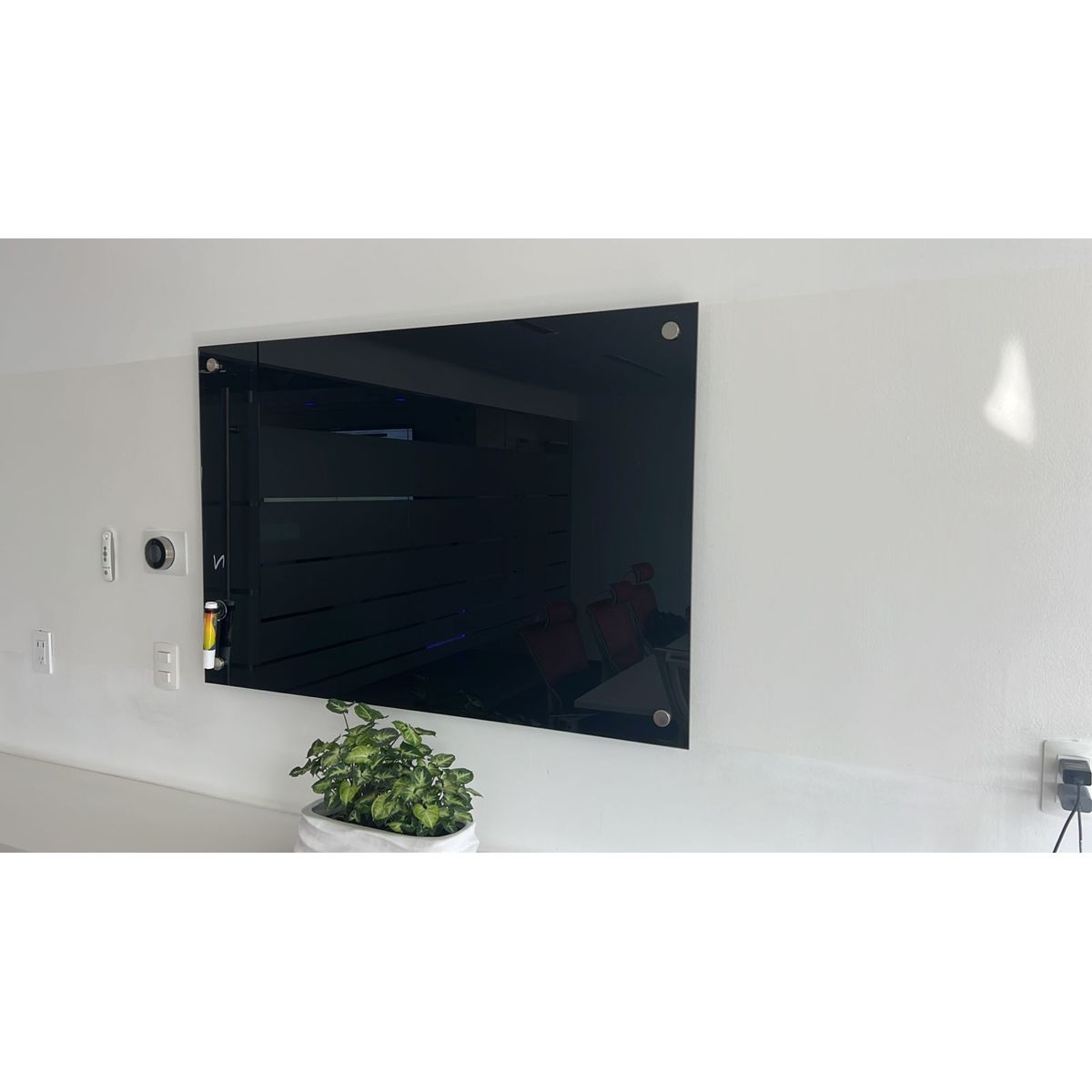 GENERICO - Tablero en vidrio templadoTamaño 100x70 cm Color Negro