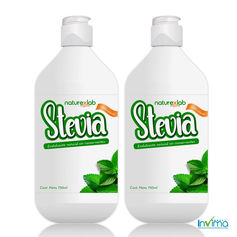 GENERICO - Stevia liquida orgánica 750ml 2 unidades