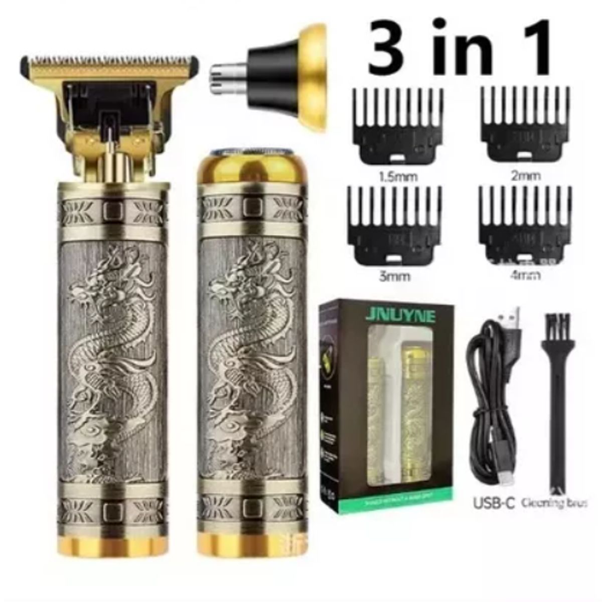 SHEN HUANG - Maquina Afeitar Trimmer 3 En 1, Barba Y Nariz