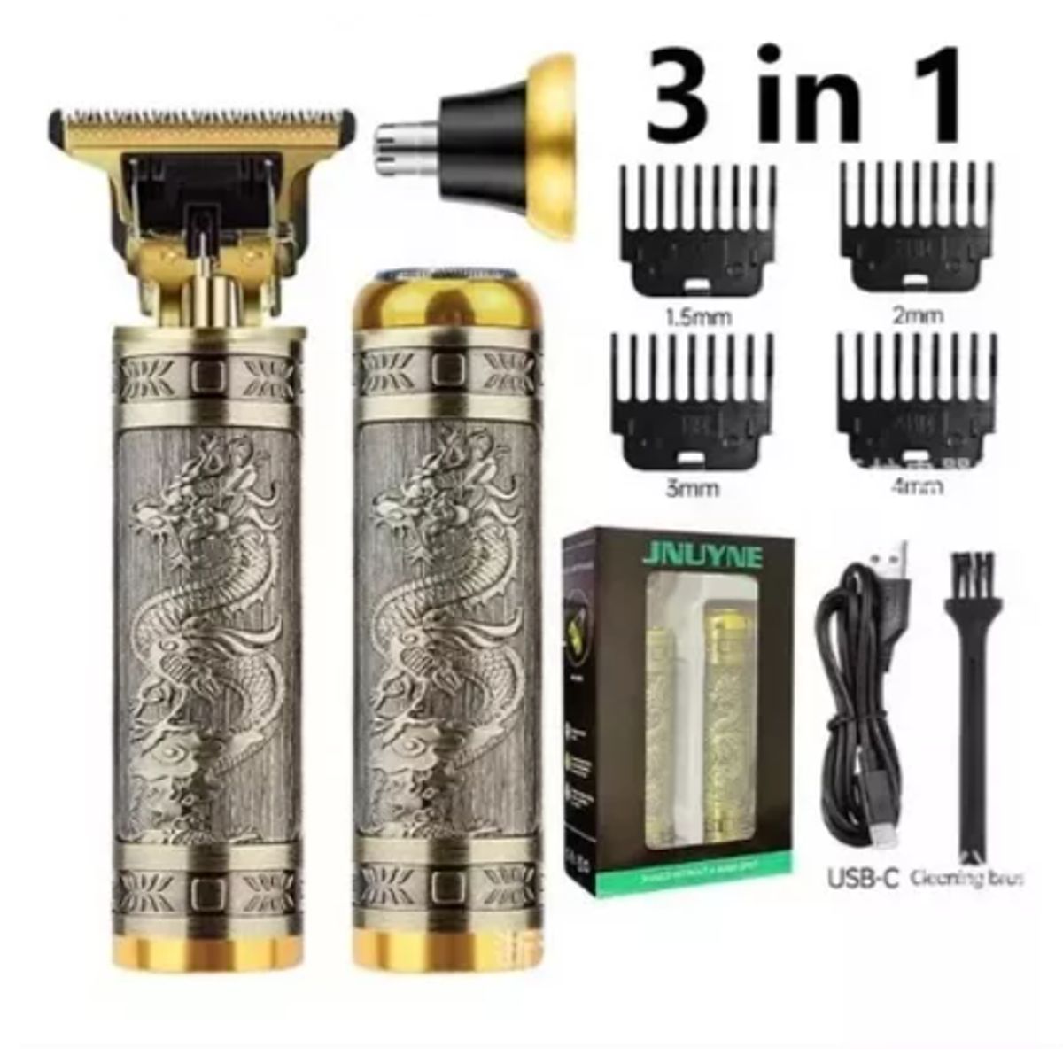 SHEN HUANG - Maquina Afeitar Trimmer 3 En 1, Barba Y Nariz