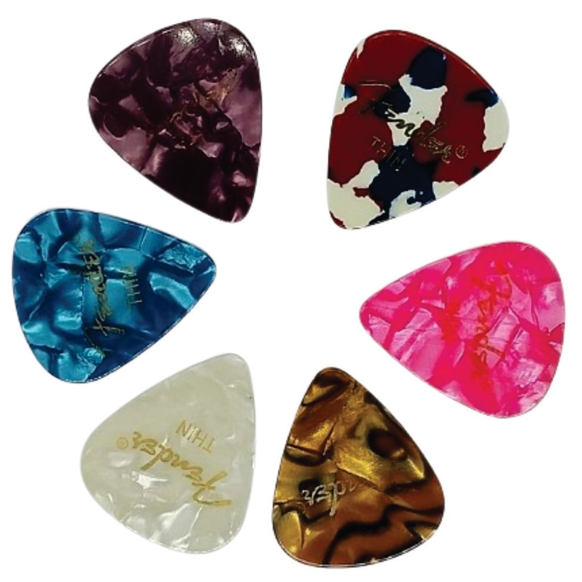 FENDER - SET DE PICKS FENDER THIN X6 UNIDADES