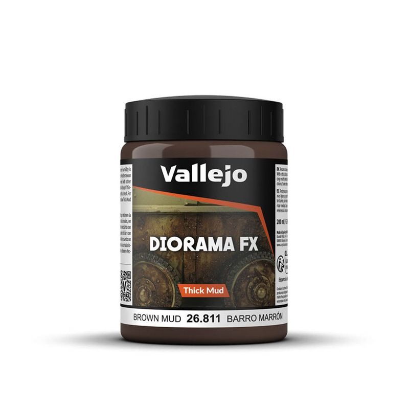 GENERICO - Diorama FX 200ml 26811 Barro Marrón Denso Acrilico Vallejo